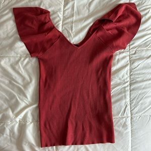 Women’s Blouse - Burnt Orange/ Red